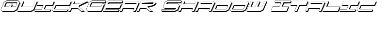 QuickGear Shadow Italic Font