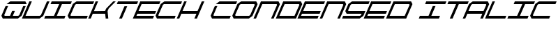 QuickTech Condensed Italic Font