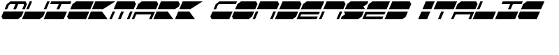 Quickmark Condensed Italic Font