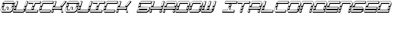 QuickQuick Shadow ItalCondensed Font