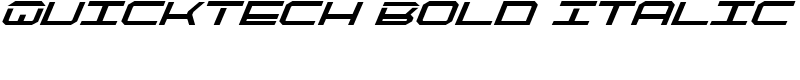 QuickTech Bold Italic Font