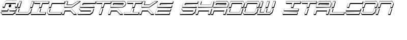 QuickStrike Shadow ItalCon Font