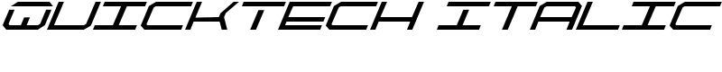 QuickTech Italic Font