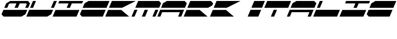 Quickmark Italic Font