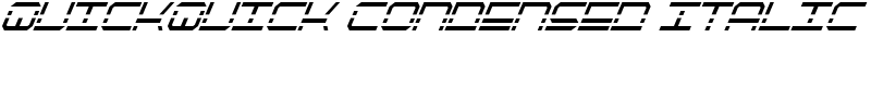 QuickQuick Condensed Italic Font
