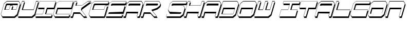 QuickGear Shadow ItalCon Font