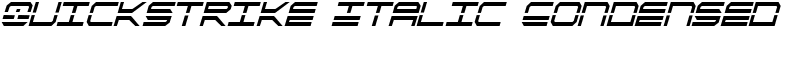QuickStrike Italic Condensed Font