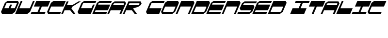 QuickGear Condensed Italic Font