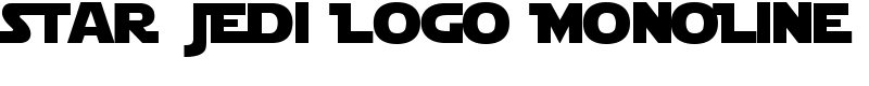 Star Jedi Logo MonoLine Font