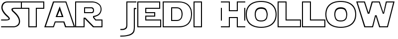 Star Jedi Hollow Font
