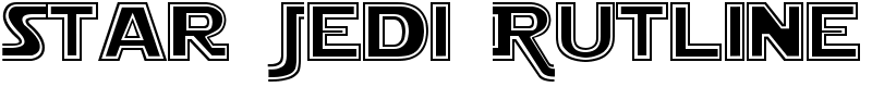 Star Jedi Outline Font
