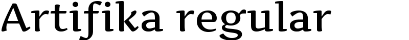 Artifika regular Font