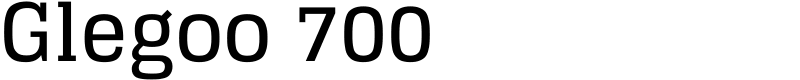 Glegoo 700 Font