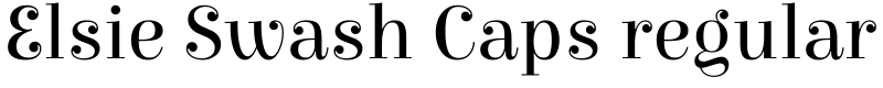 Elsie Swash Caps regular Font