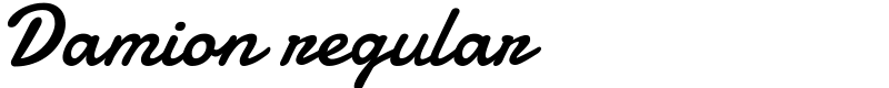 Damion regular Font