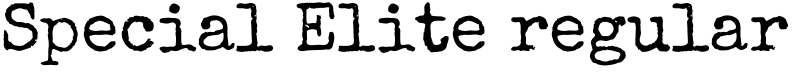 Special Elite regular Font