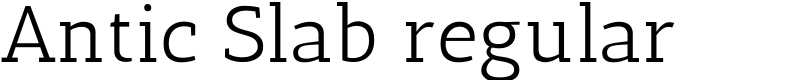 Antic Slab regular Font