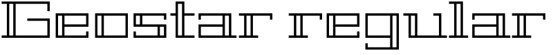 Geostar regular Font