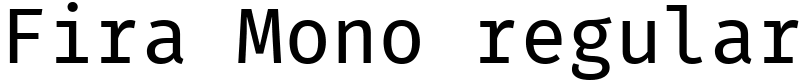 Fira Mono regular Font