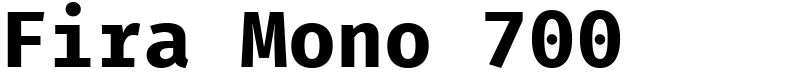 Fira Mono 700 Font