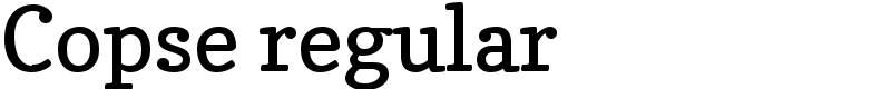 Copse regular Font
