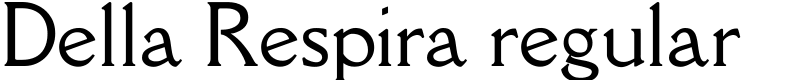 Della Respira regular Font