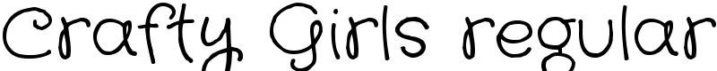Crafty Girls regular Font