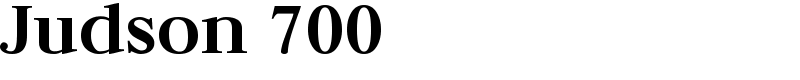 Judson 700 Font