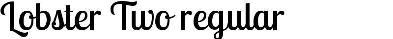 Lobster Two regular Font