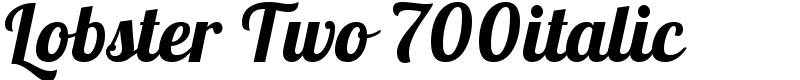 Lobster Two 700italic Font