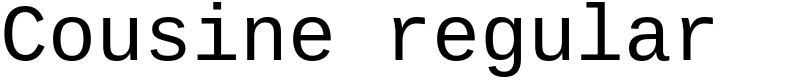 Cousine regular Font