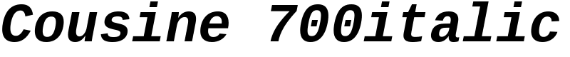 Cousine 700italic Font