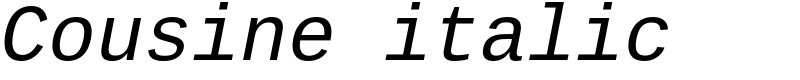 Cousine italic Font