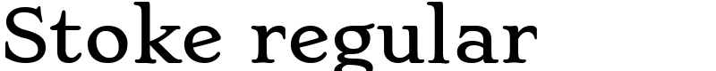 Stoke regular Font