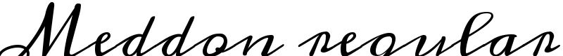Meddon regular Font