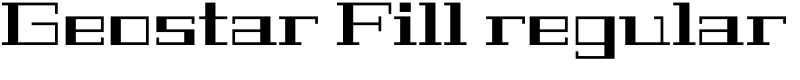 Geostar Fill regular Font