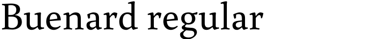 Buenard regular Font