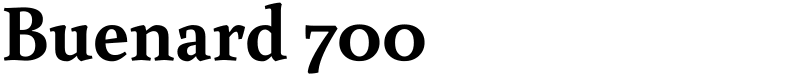 Buenard 700 Font