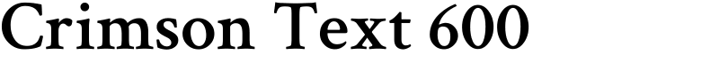 Crimson Text 600 Font
