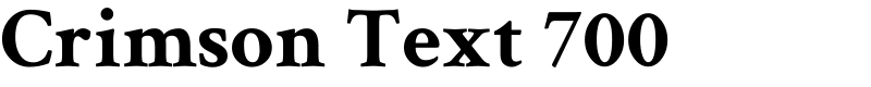 Crimson Text 700 Font