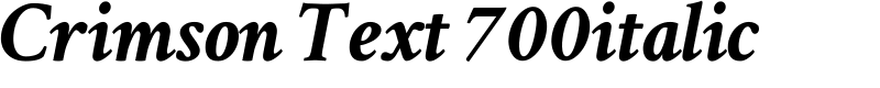 Crimson Text 700italic Font
