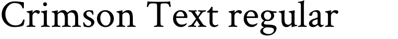 Crimson Text regular Font