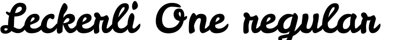 Leckerli One regular Font