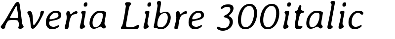 Averia Libre 300italic Font