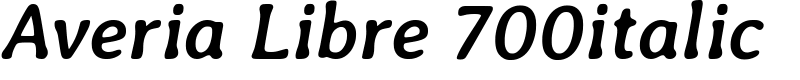 Averia Libre 700italic Font