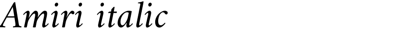 Amiri italic Font