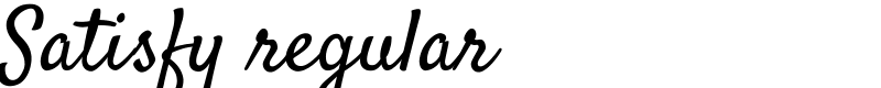 Satisfy regular Font