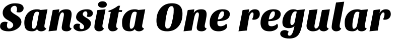 Sansita One regular Font