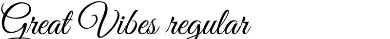 Great Vibes regular Font
