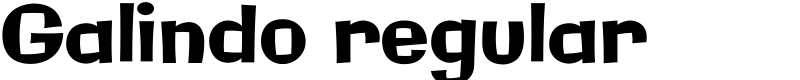 Galindo regular Font